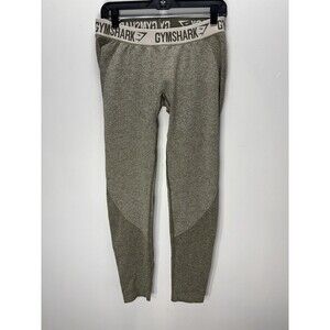 Gymshark Womens Leggings Green  Heathered Color Block Elastic Waist Sz Xl